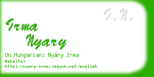 irma nyary business card